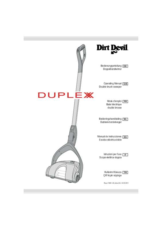 Guide utilisation DIRT DEVIL DUPLEX M668 de la marque DIRT DEVIL