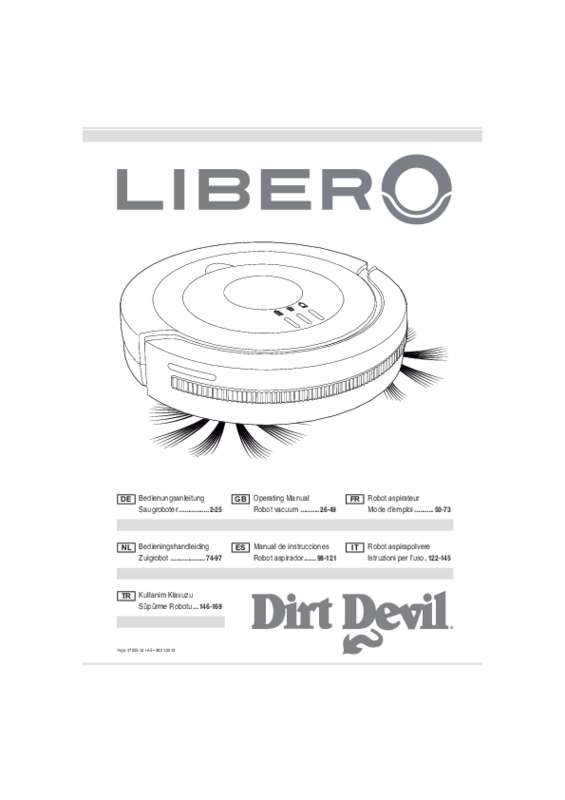 Guide utilisation DIRT DEVIL M606 LIBERO  de la marque DIRT DEVIL