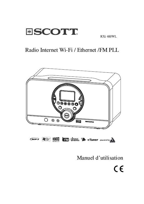 Guide utilisation  SCOTT RXI 400 WL  de la marque SCOTT