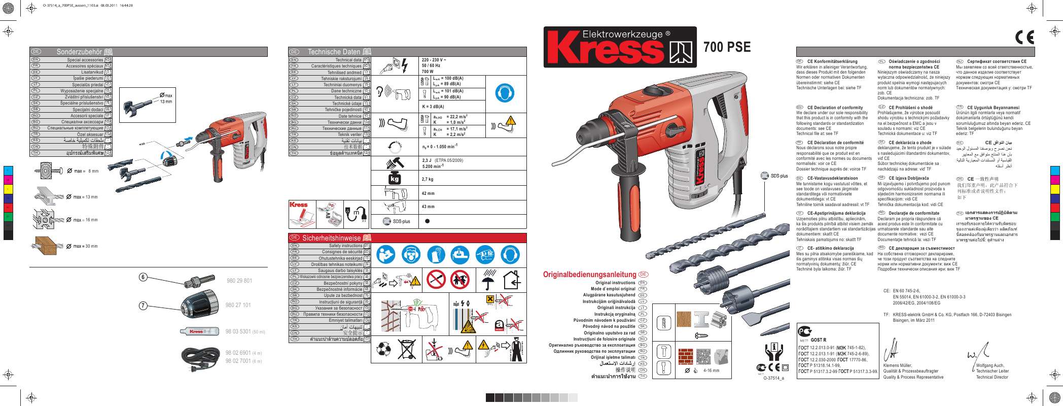 Guide utilisation KRESS 700 PSE  de la marque KRESS