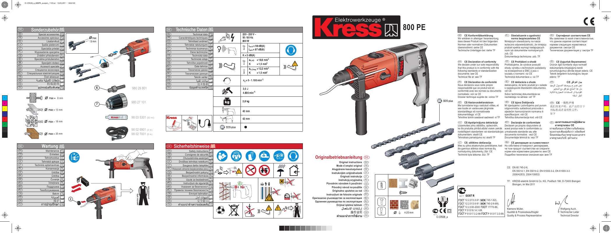Guide utilisation KRESS 800 PE  de la marque KRESS