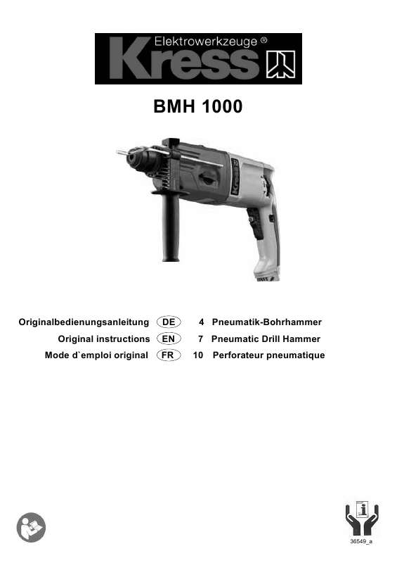 Guide utilisation KRESS BMH 1000  de la marque KRESS