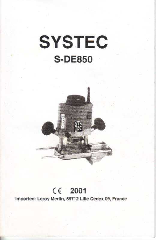Guide utilisation  SYSTEC S-DE850  de la marque SYSTEC
