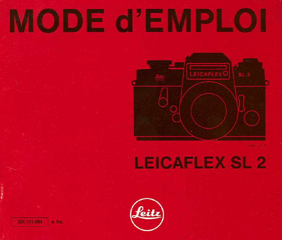 Guide utilisation LEICA LEICAFLEX SL 2  de la marque LEICA