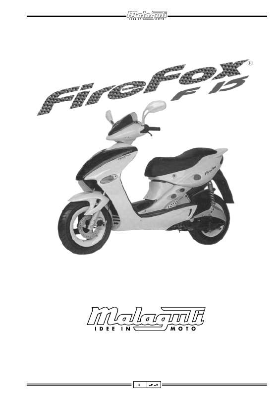 Guide utilisation  MALAGUTI FIREFOX F15  de la marque MALAGUTI