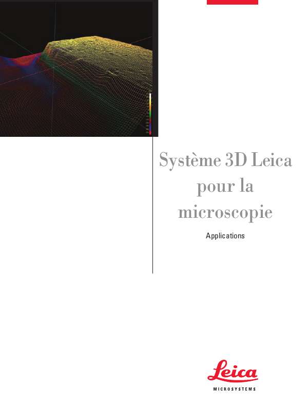 Guide utilisation LEICA 3D SYSTEM  de la marque LEICA