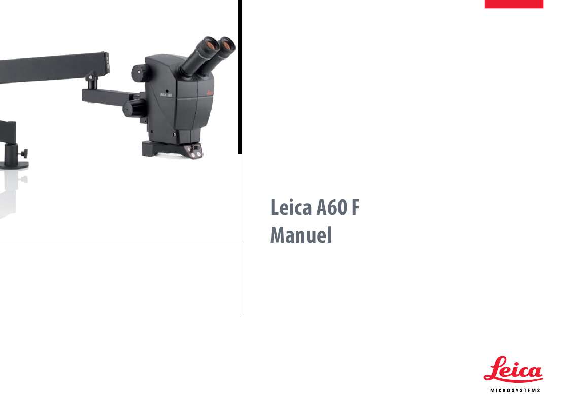 Guide utilisation LEICA A60F  de la marque LEICA