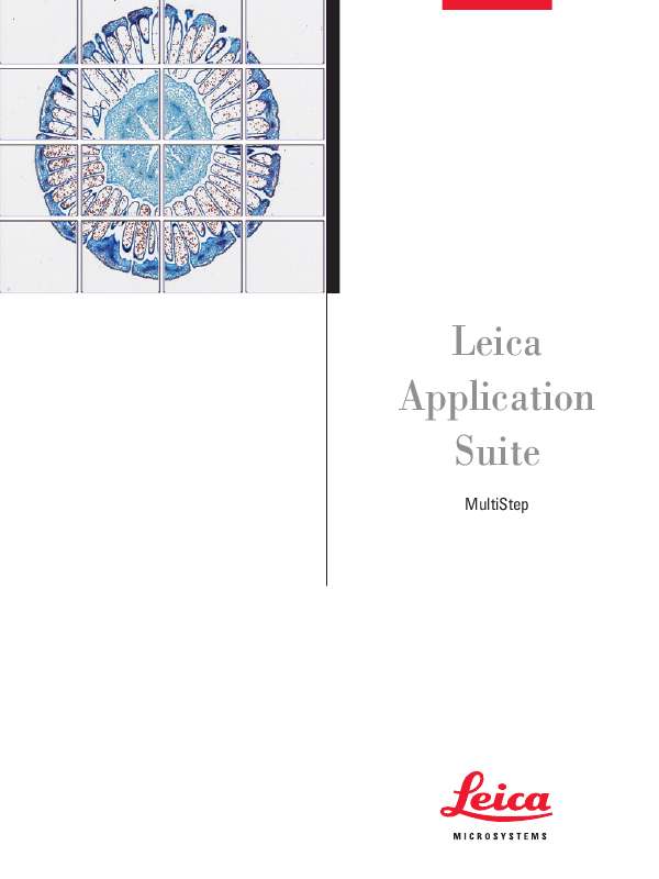 Guide utilisation LEICA APPLICATION SUITE MULTISTEP  de la marque LEICA