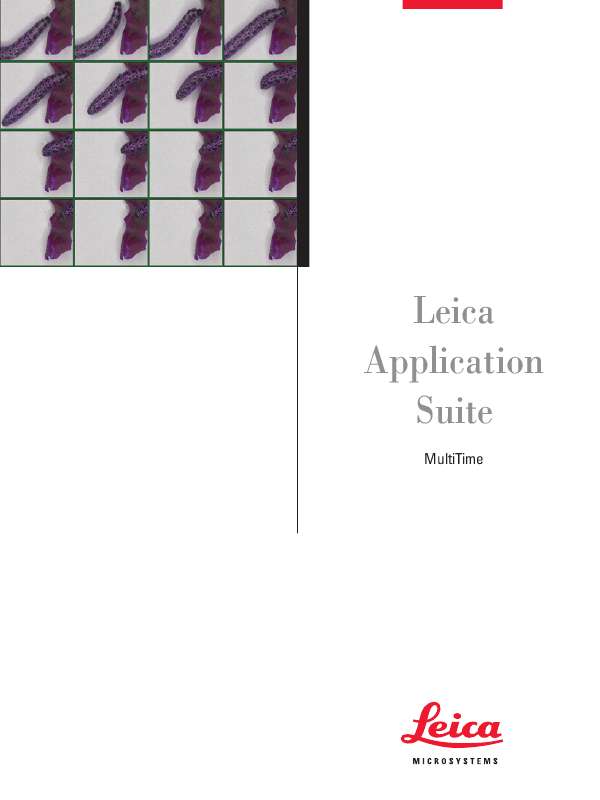 Guide utilisation LEICA APPLICATION SUITE MULTITIME  de la marque LEICA