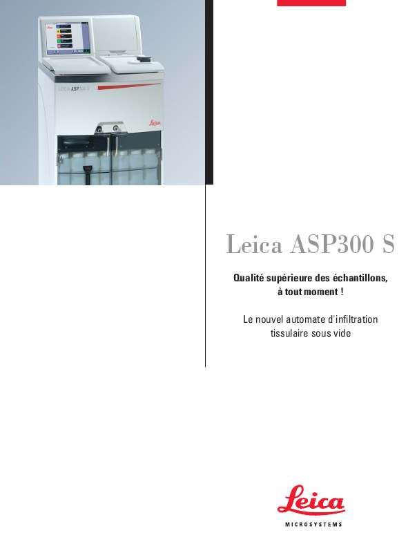 Guide utilisation LEICA ASP300 S  de la marque LEICA