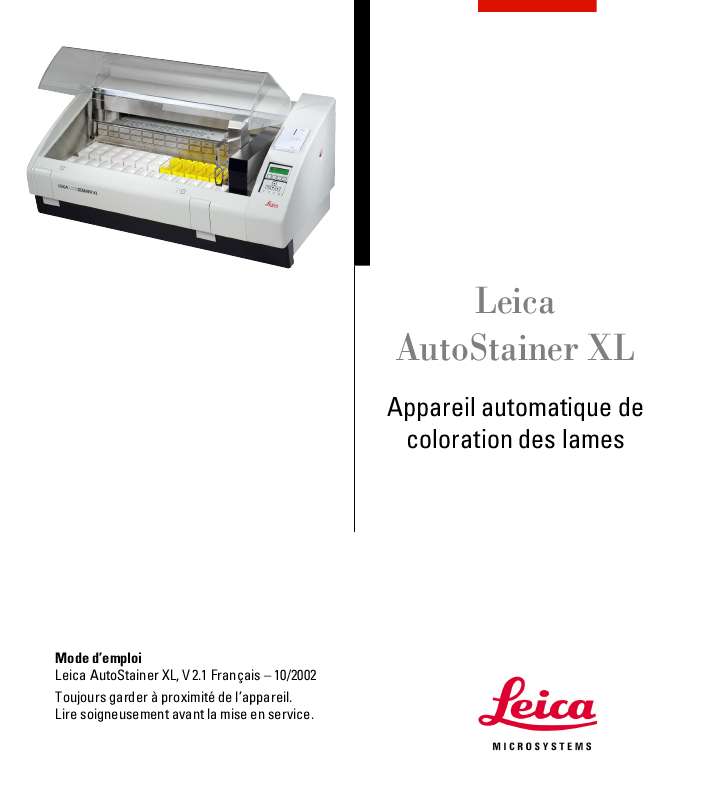 Guide utilisation LEICA AUTOSTAINERXL  de la marque LEICA