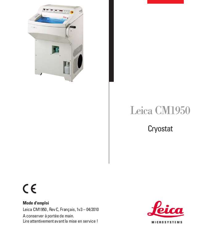 Guide utilisation LEICA CM1950  de la marque LEICA