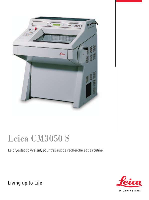 Guide utilisation LEICA CM3050 S  de la marque LEICA