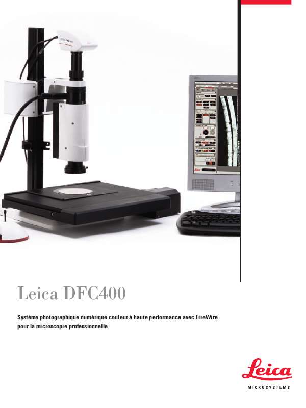 Guide utilisation LEICA DFC400  de la marque LEICA