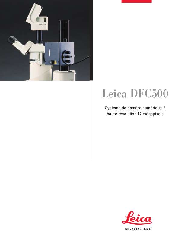 Guide utilisation LEICA DFC500  de la marque LEICA
