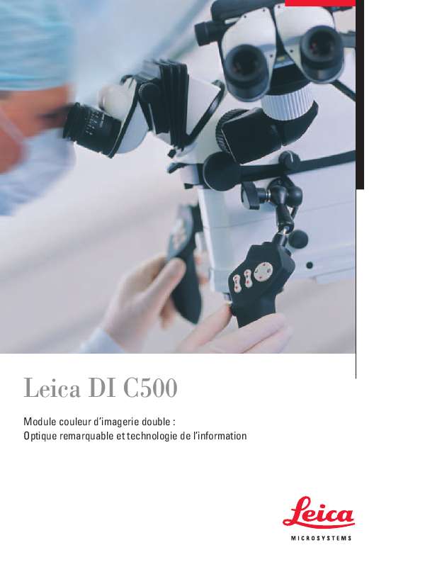Guide utilisation LEICA DI C500  de la marque LEICA