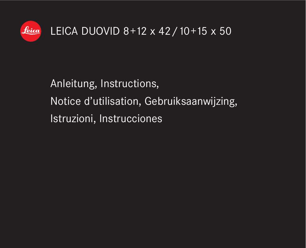 Guide utilisation LEICA DUOVID 10+15X50  de la marque LEICA