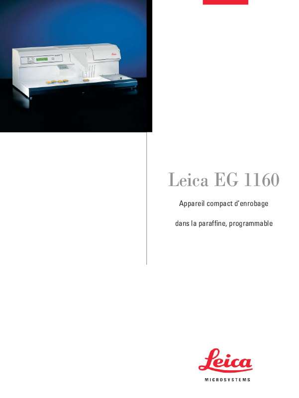 Guide utilisation LEICA EG 1160  de la marque LEICA