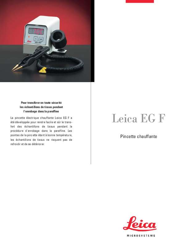 Guide utilisation LEICA EG F  de la marque LEICA