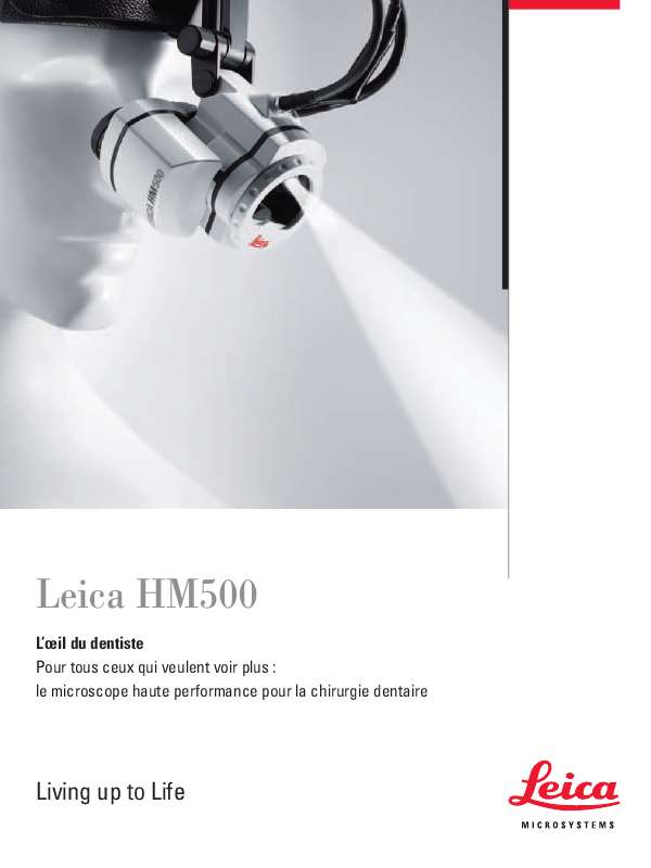 Guide utilisation LEICA HM500  de la marque LEICA