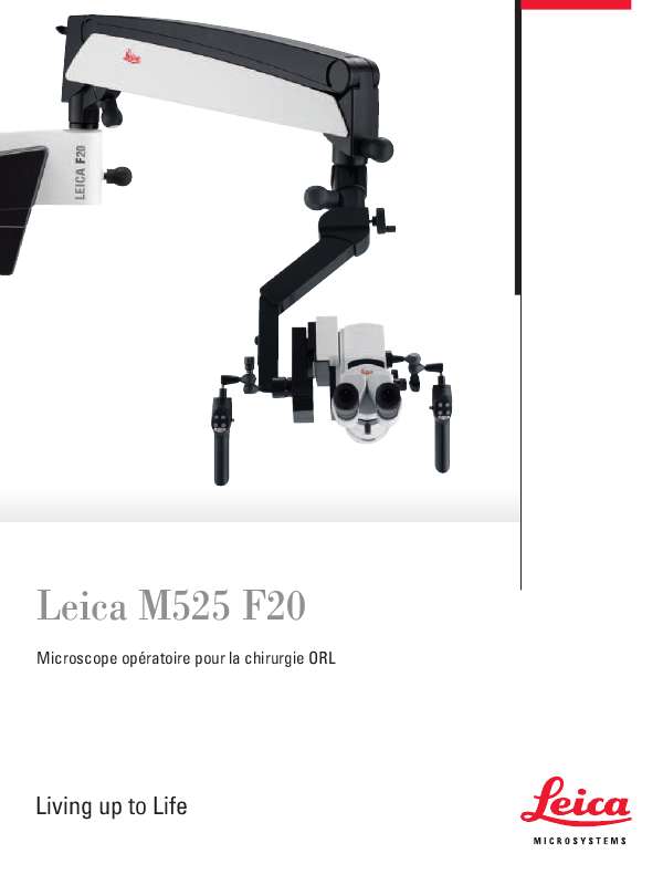 Guide utilisation LEICA M525 F20  de la marque LEICA