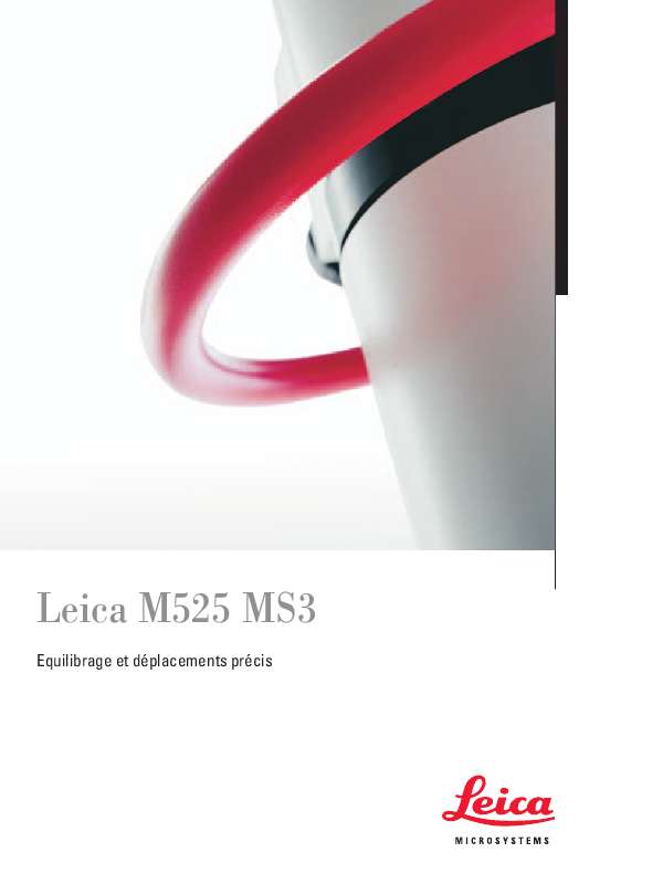 Guide utilisation LEICA M525 MS3  de la marque LEICA