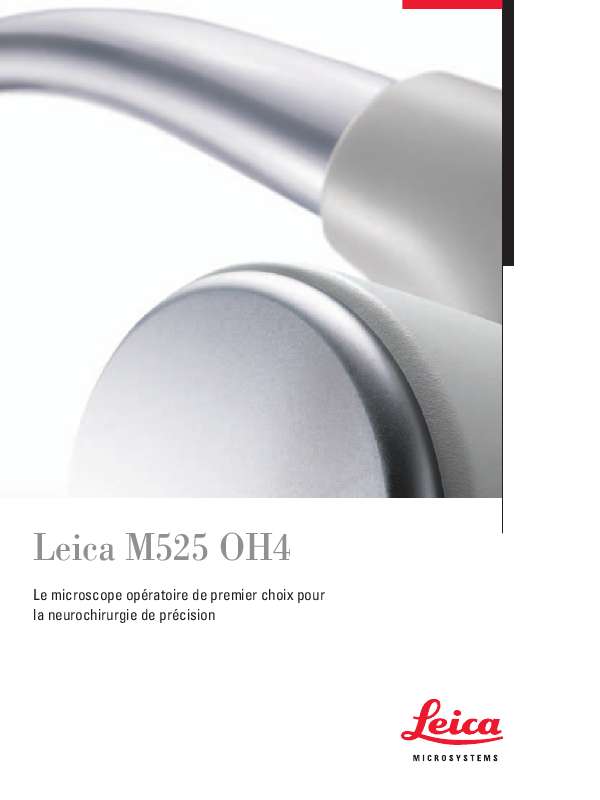 Guide utilisation LEICA M525 OH4  de la marque LEICA