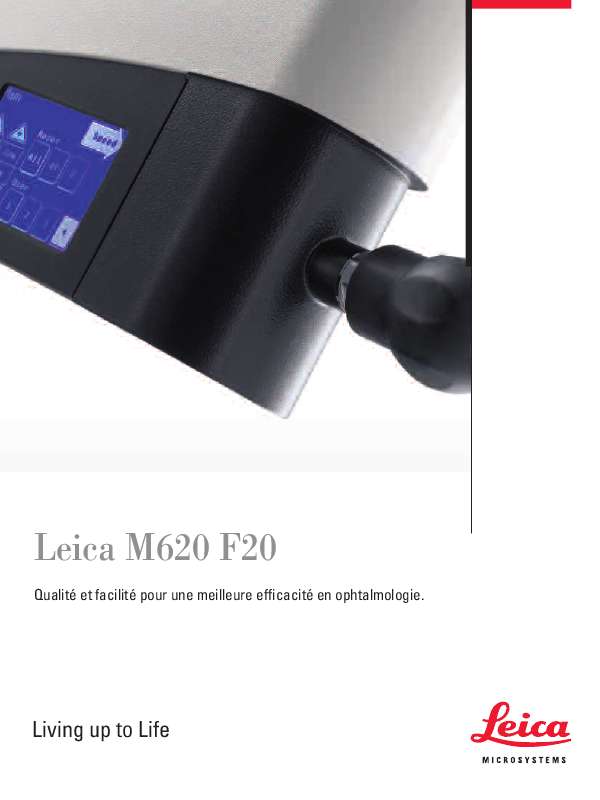 Guide utilisation LEICA M620 F20  de la marque LEICA