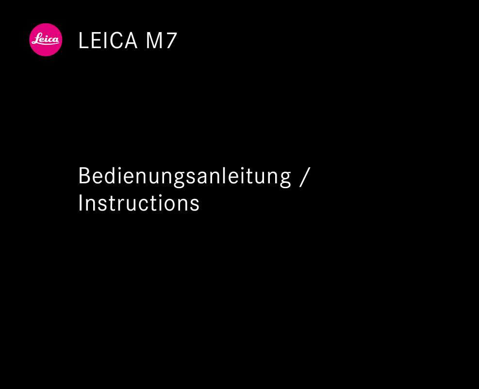 Guide utilisation LEICA M7  de la marque LEICA