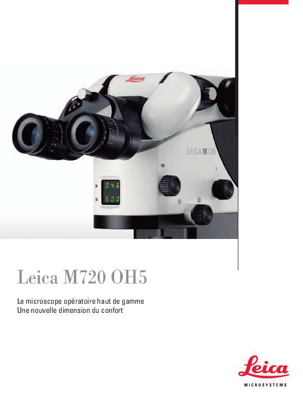Guide utilisation LEICA M720 OH5  de la marque LEICA