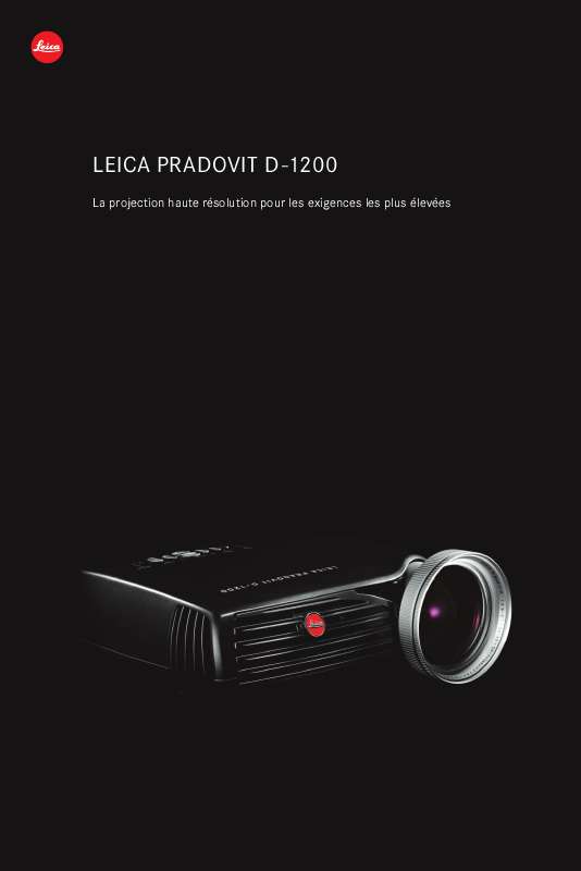 Guide utilisation LEICA PRADOVIT D-1200  de la marque LEICA