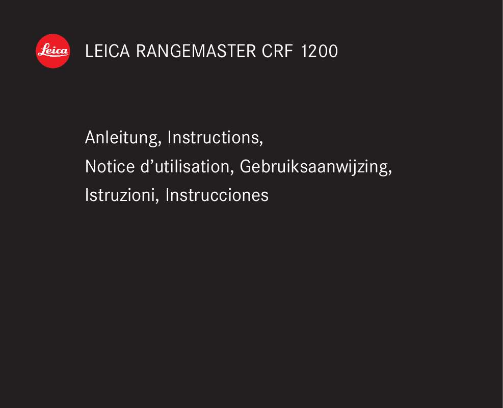 Guide utilisation LEICA RANGEMASTER CRF 1200  de la marque LEICA