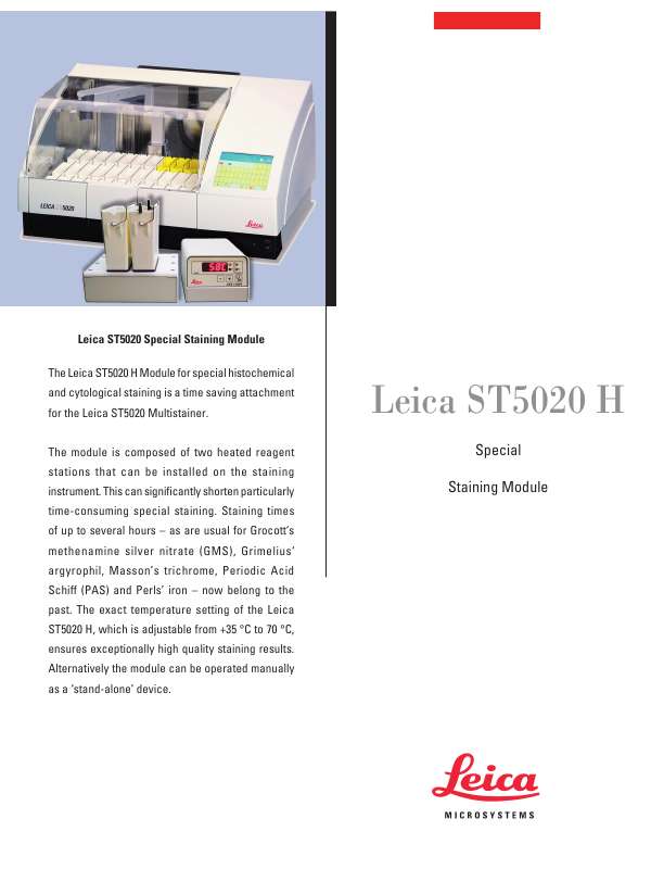 Guide utilisation LEICA ST5020H  de la marque LEICA