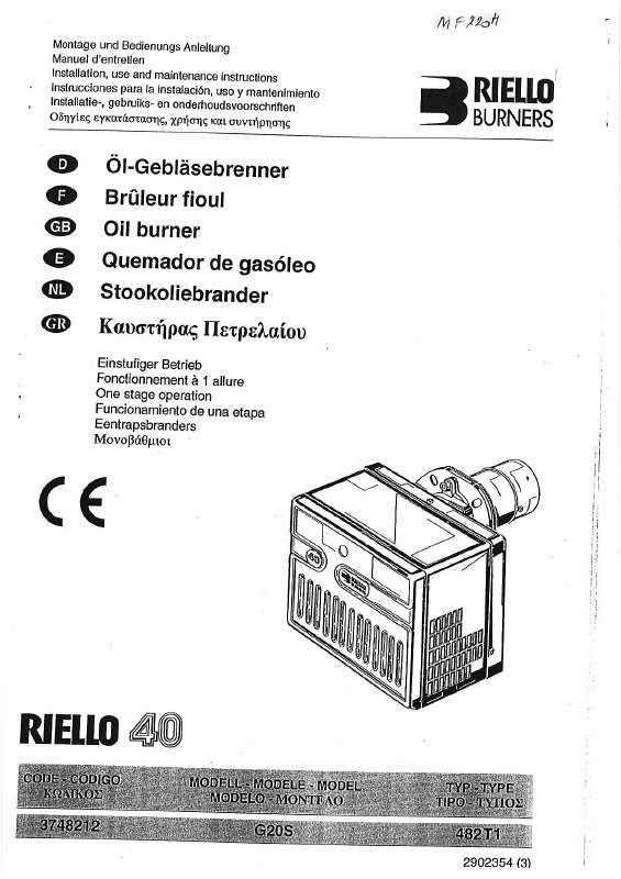 Guide utilisation  RIELLO G20S  de la marque RIELLO