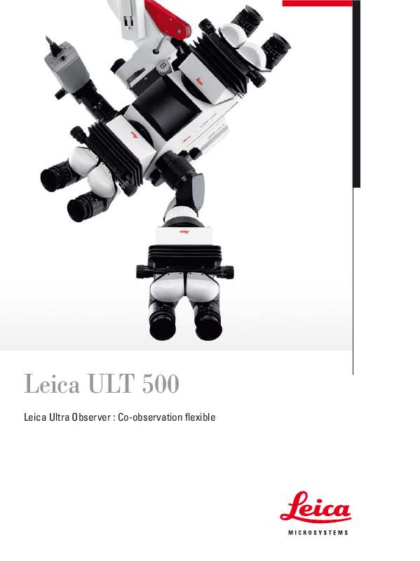 Guide utilisation LEICA ULT 500  de la marque LEICA