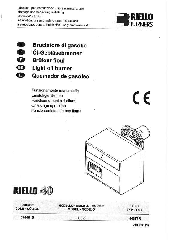 Guide utilisation  RIELLO G5R  de la marque RIELLO