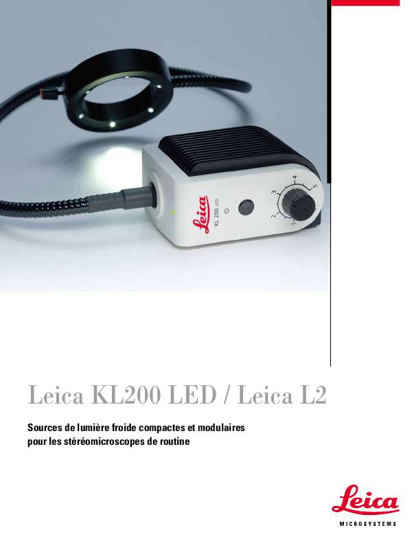 Guide utilisation LEICA KL200 LED  de la marque LEICA