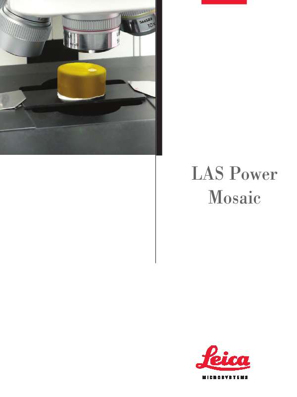 Guide utilisation LEICA LAS POWER MOSAIC  de la marque LEICA