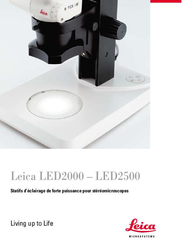 Guide utilisation LEICA LED2000  de la marque LEICA