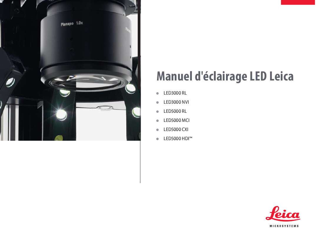 Guide utilisation LEICA LED3000 NVI@LED5000 RL  de la marque LEICA