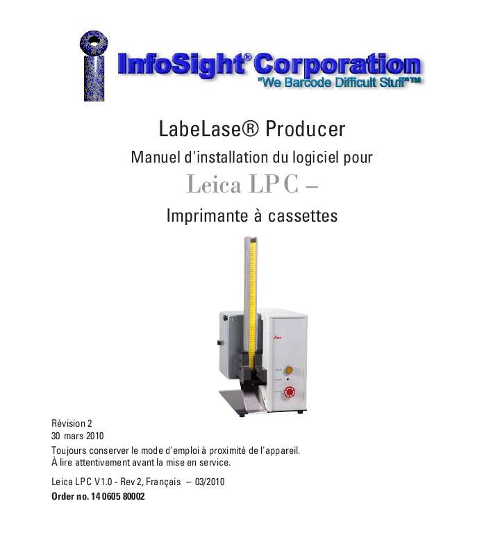 Guide utilisation LEICA LP C 1.0  de la marque LEICA