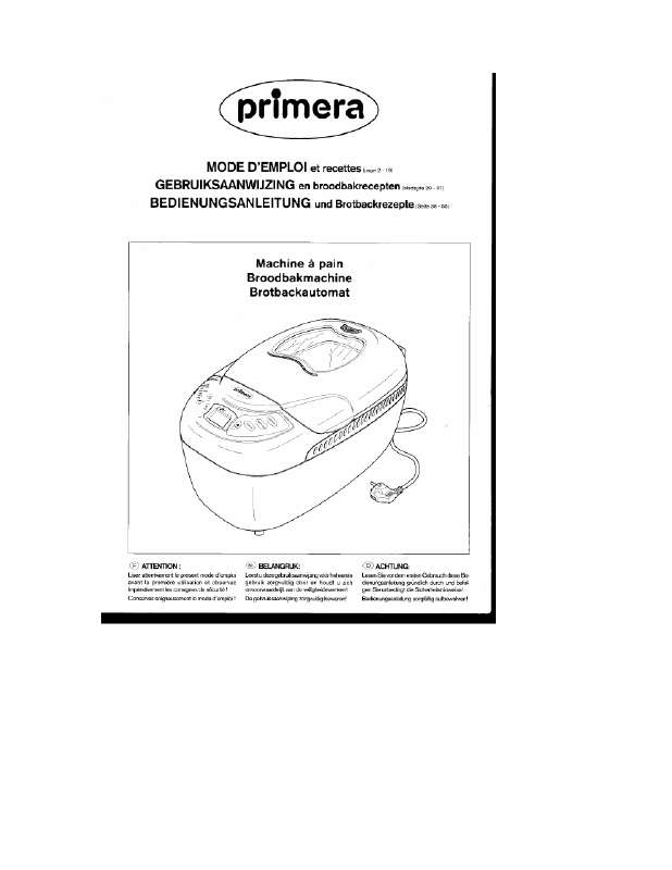 Guide utilisation  PRIMERA EBB010  de la marque PRIMERA