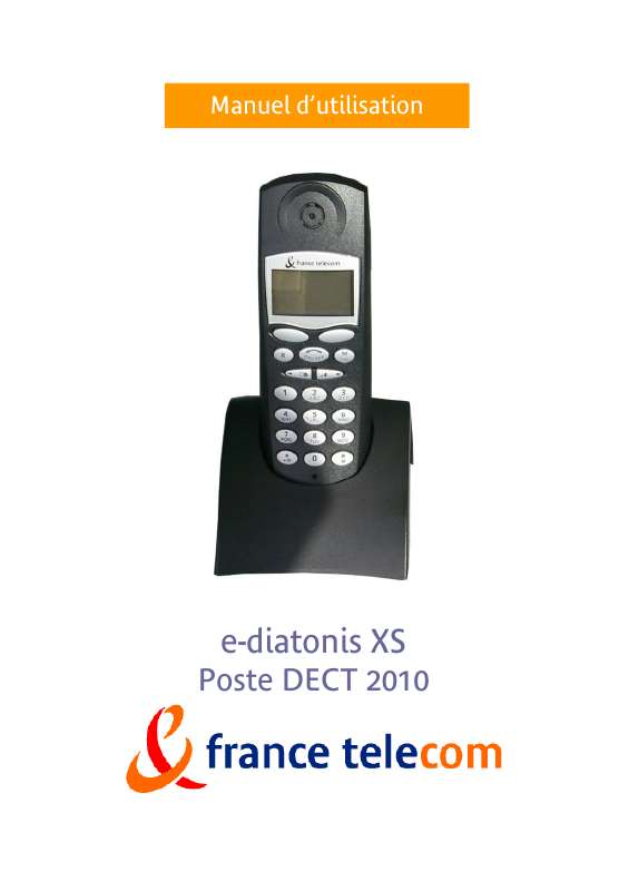 Guide utilisation ORANGE E-DIATONIS XS DECT 2010  de la marque ORANGE