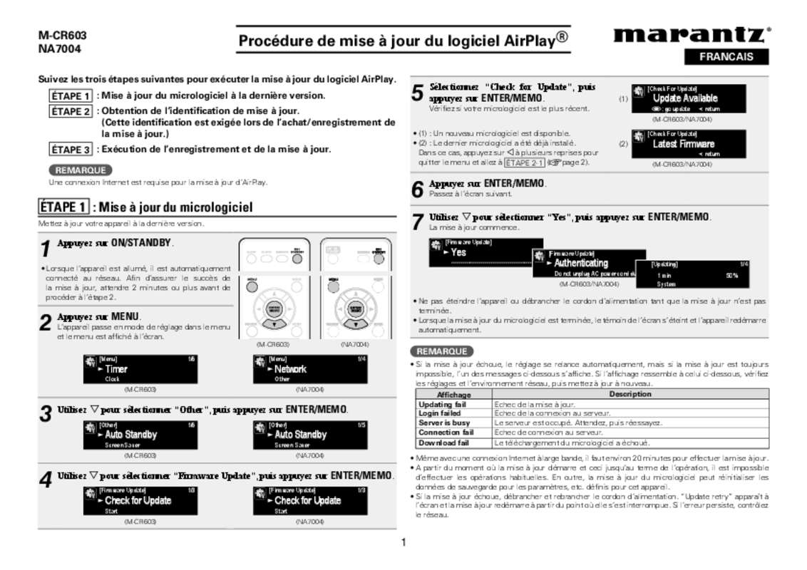 Guide utilisation MARANTZ NA7004  de la marque MARANTZ