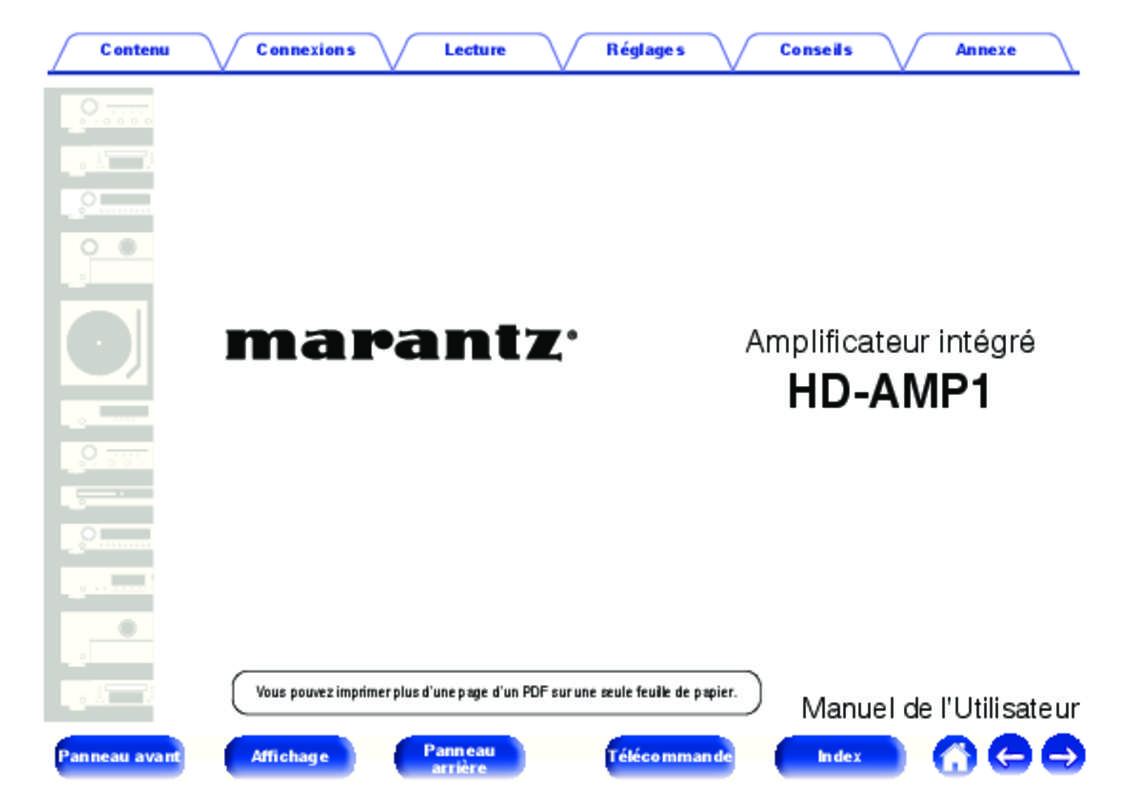 Guide utilisation MARANTZ HD-AMP1  de la marque MARANTZ