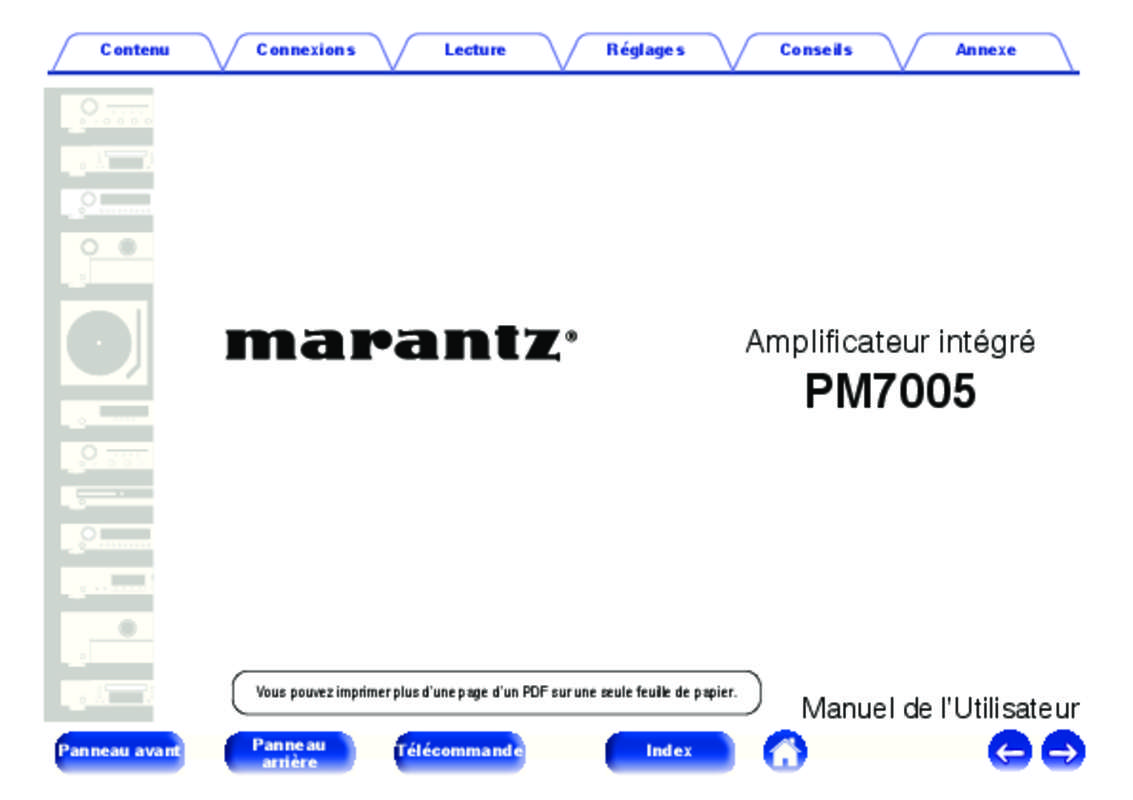 Guide utilisation MARANTZ PM7005  de la marque MARANTZ