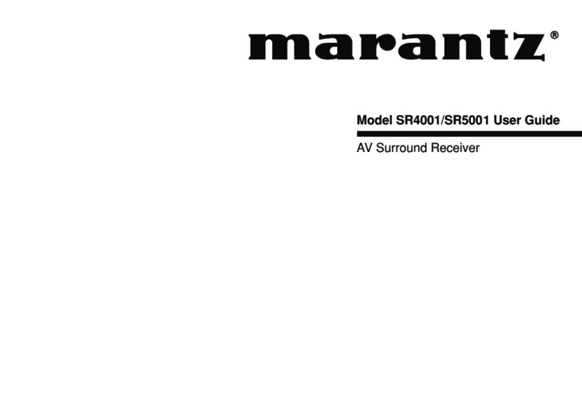 Guide utilisation MARANTZ RC5001SR  de la marque MARANTZ
