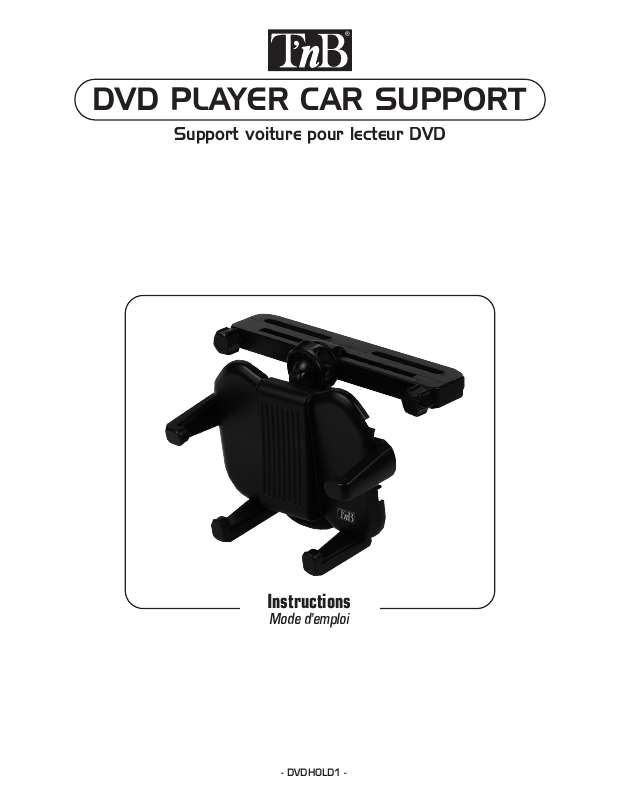 Guide utilisation  TNB DVD PLAYER CAR SUPPORT  de la marque TNB