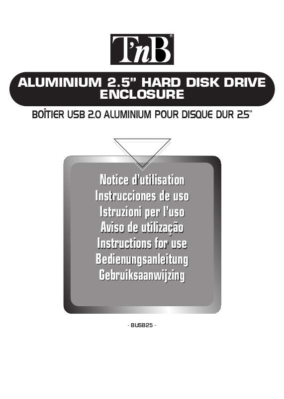 Guide utilisation  TNB HARD DISK DRIVE 2.5  de la marque TNB