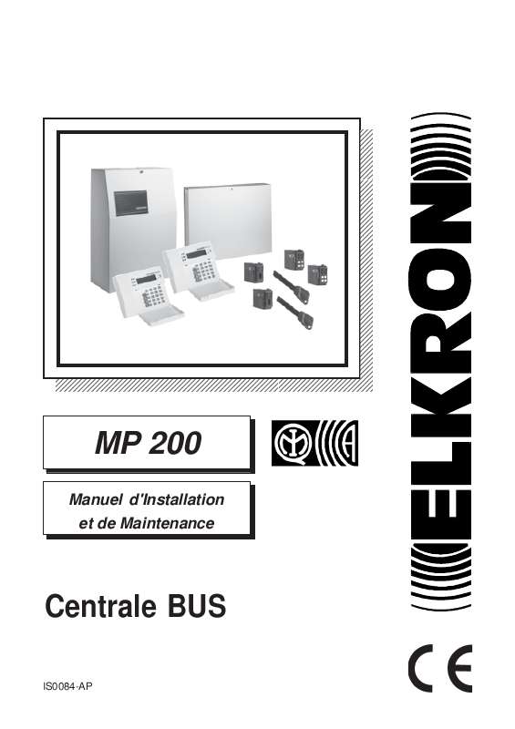 Guide utilisation  ELKRON MP 200  de la marque ELKRON